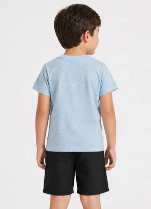 Select - Conjunto Infantil Menino Curto Meia Malha Azul - SELECT