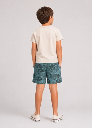 Select - Conjunto Infantil Menino Curto Meia Malha  Bege - SELECT