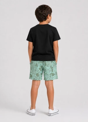Select - Conjunto Infantil Menino Curto Meia Malha Preto - SELECT