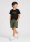 Select - Conjunto Infantil Menino Curto Meia Malha Branco - variação: Preto