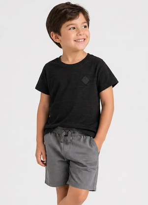 Select - Conjunto Infantil Menino Curto Meia Malha Preto - SELECT