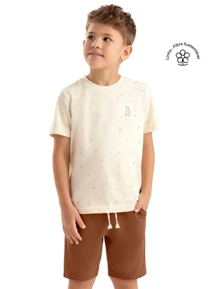 Colorittá - Conjunto Infantil Menino Curto Nature Bege - COLORITTÁ