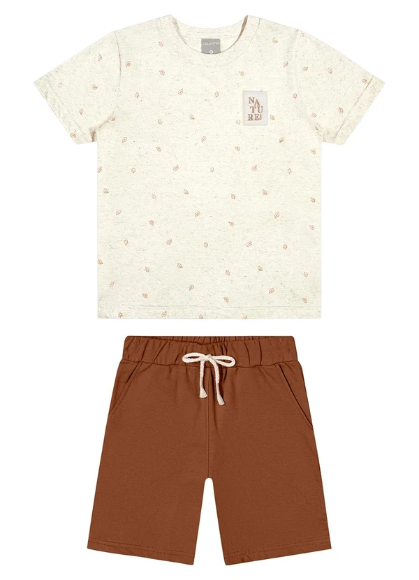 Colorittá - Conjunto Infantil Menino Curto Nature Bege 3