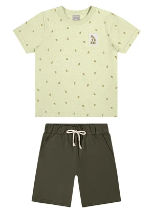 Colorittá - Conjunto Infantil Menino Curto Nature Verde - COLORITTÁ