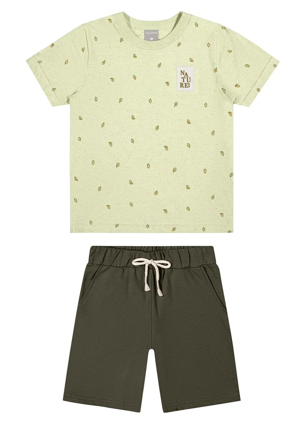 Colorittá - Conjunto Infantil Menino Curto Nature Verde