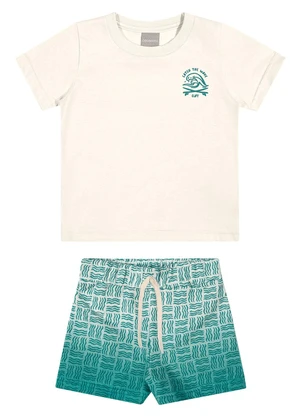 Colorittá - Conjunto Infantil Menino Curto Ondas Bege - COLORITTÁ