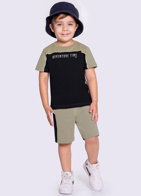 Alakazoo - Conjunto Infantil Menino de Algodão Bege