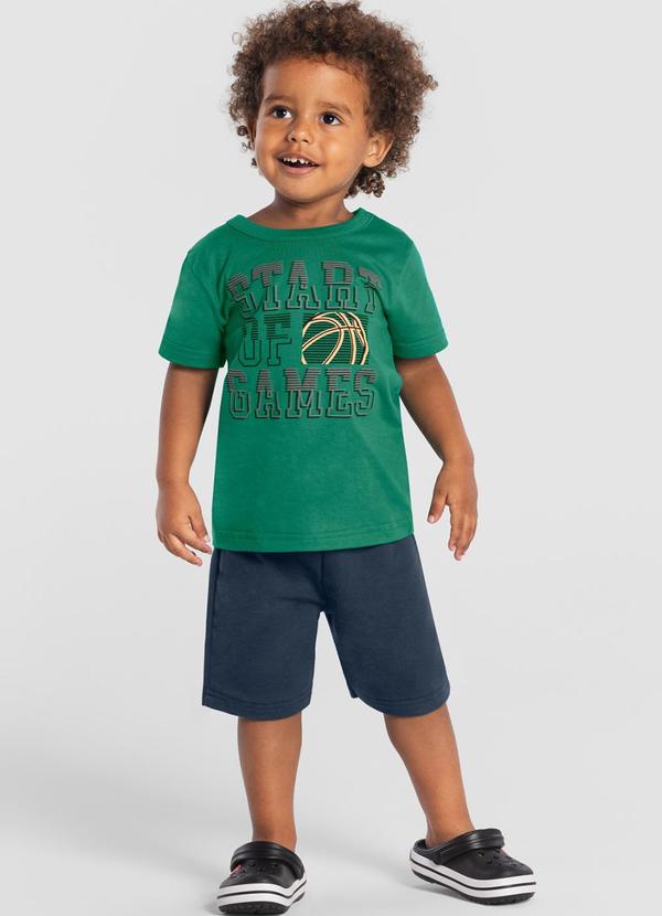 Brandili - Conjunto Infantil Menino de Basquete Verde