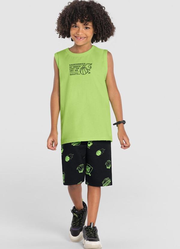 Brandili - Conjunto Infantil Menino de Basquete Verde