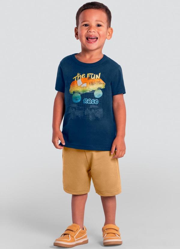 Brandili - Conjunto Infantil Menino de Carrinho Branco