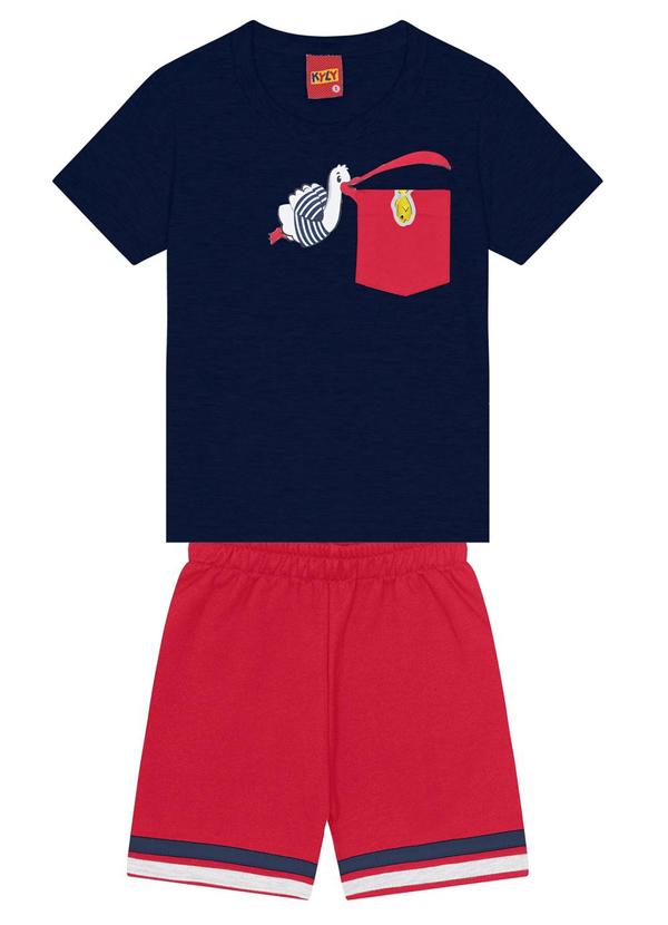 Kyly - Conjunto Infantil Menino de Cegonha Marinho