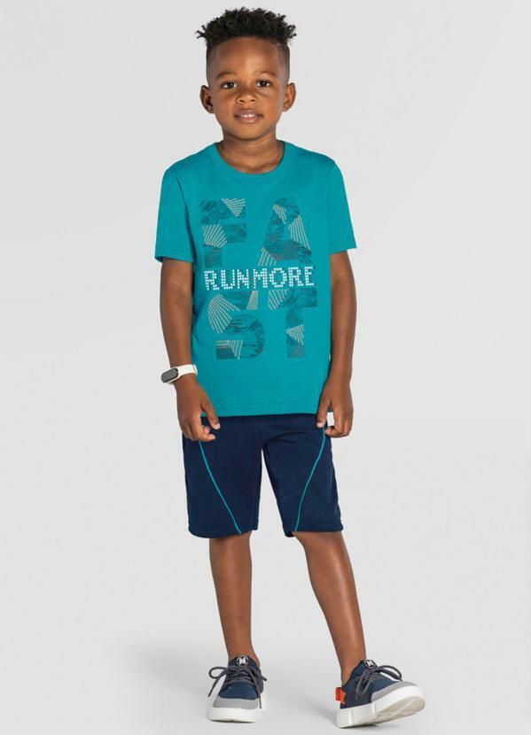 Brandili - Conjunto Infantil Menino de Corrida Azul