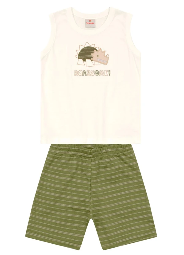 Brandili - Conjunto Infantil Menino de Dinossauro Natural 2