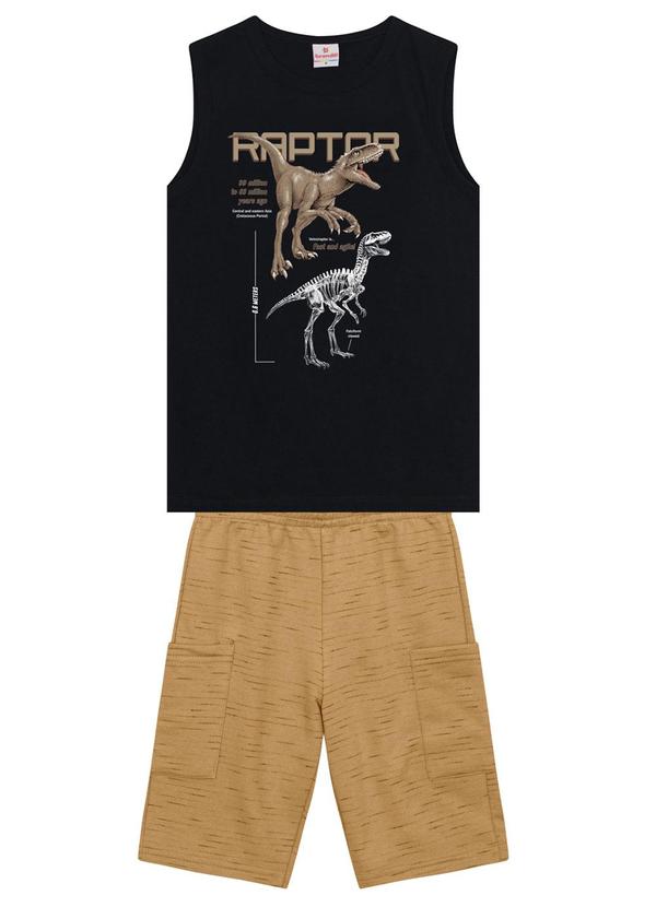 Brandili - Conjunto Infantil Menino de Dinossauro Preto 2