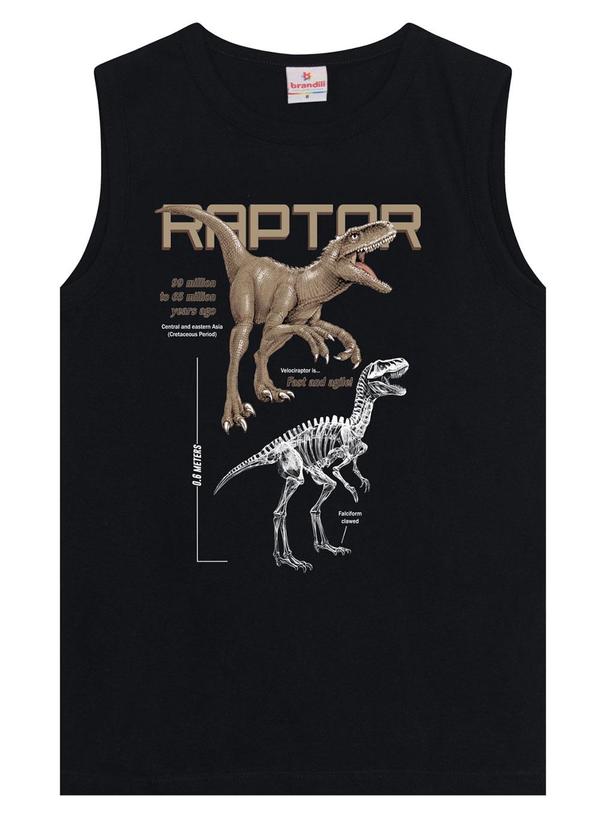 Brandili - Conjunto Infantil Menino de Dinossauro Preto 3