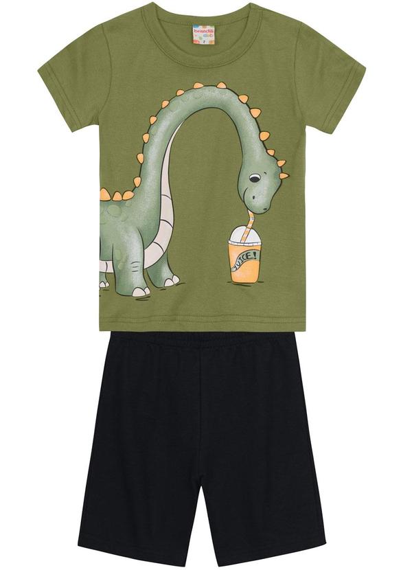 Brandili - Conjunto Infantil Menino de Dinossauro Verde