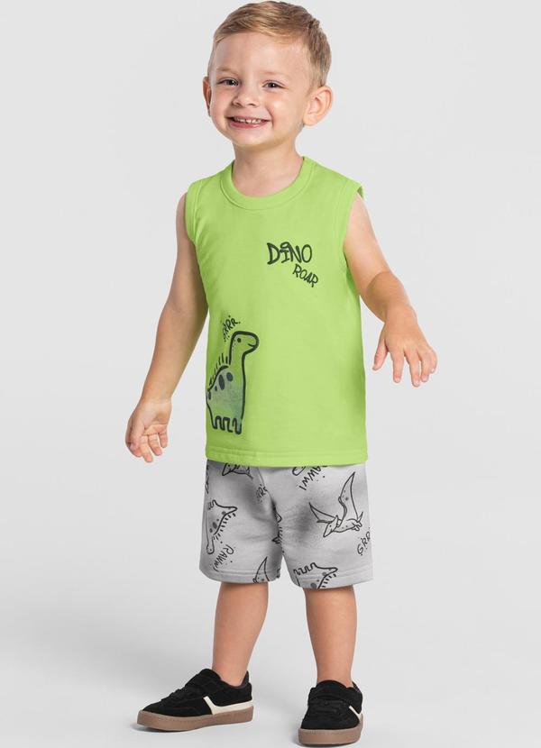 Brandili - Conjunto Infantil Menino de Dinossauro Verde