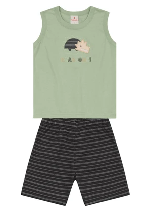 Brandili - Conjunto Infantil Menino de Dinossauro Verde - BRANDILI