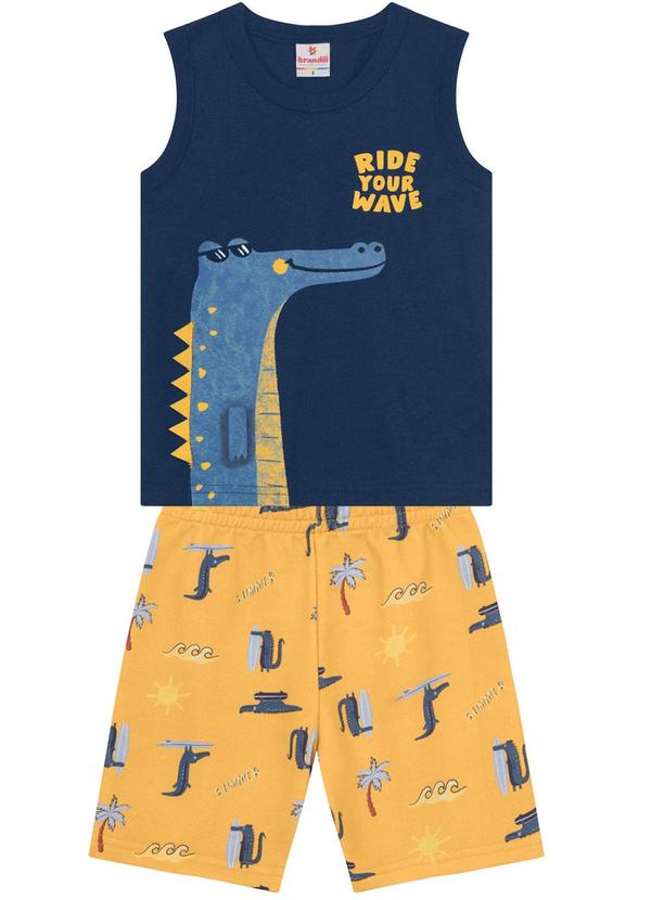 Brandili - Conjunto Infantil Menino de Jacaré Azul