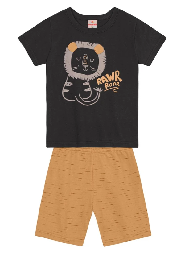 Brandili - Conjunto Infantil Menino de Leão Cinza