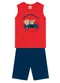 Brandili - Conjunto Infantil Menino de Leãozinho Vermelho - variação: Vermelho