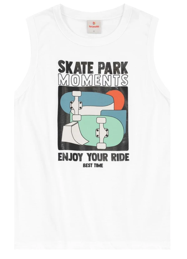 Brandili - Conjunto Infantil Menino de Skate em Gel Branco 3