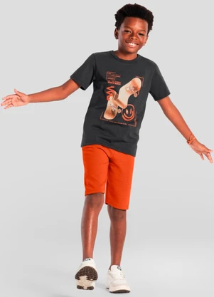 Brandili - Conjunto Infantil Menino de Skate em Gel Cinza - BRANDILI