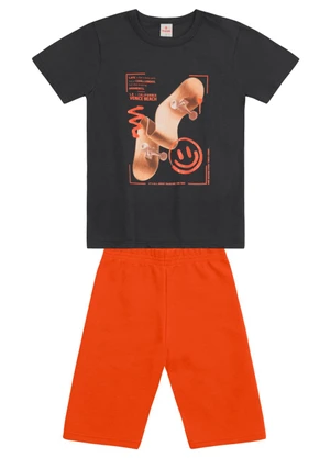 Brandili - Conjunto Infantil Menino de Skate em Gel Cinza - BRANDILI