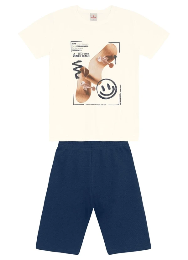 Brandili - Conjunto Infantil Menino de Skate em Gel Natural