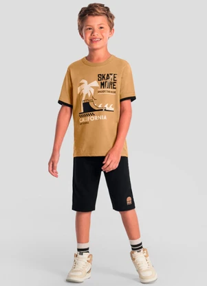 Brandili - Conjunto Infantil Menino de Skate Marrom - BRANDILI