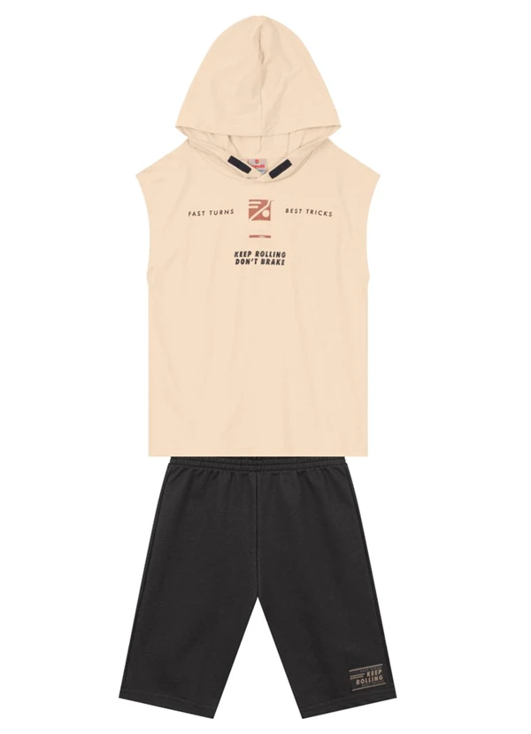 Brandili - Conjunto Infantil Menino de Skate Natural 2