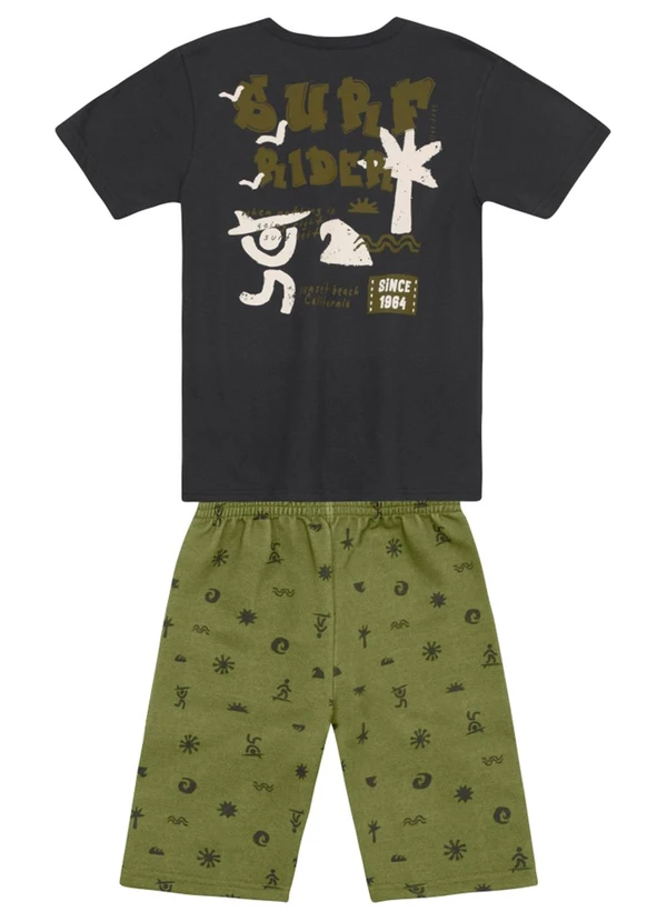 Brandili - Conjunto Infantil Menino de Surf em Puff Cinza 2