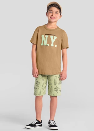Brandili - Conjunto Infantil Menino de Surf Marrom - BRANDILI