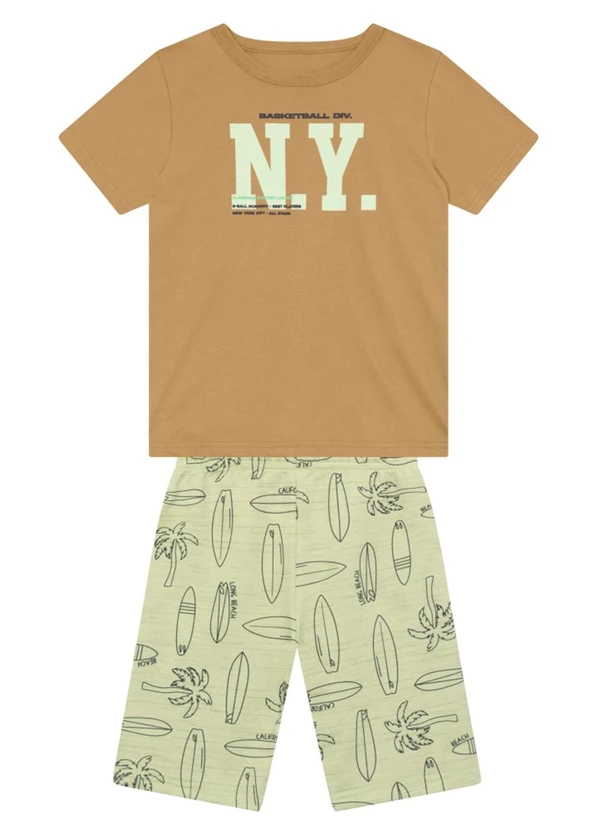 Brandili - Conjunto Infantil Menino de Surf Marrom 2