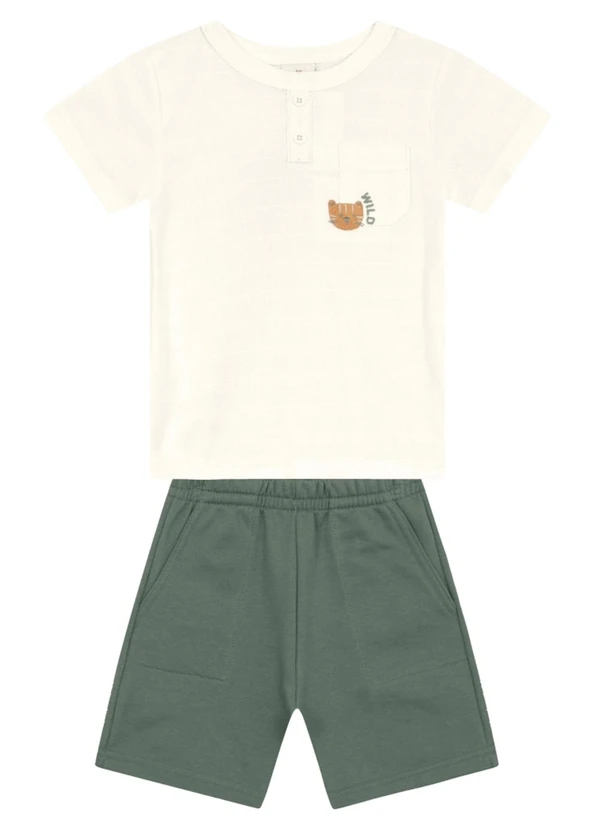 Brandili - Conjunto Infantil Menino de Tigre Natural 1