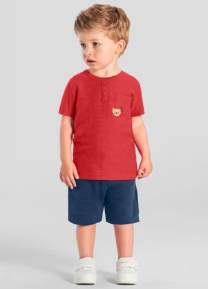 Brandili - Conjunto Infantil Menino de Tigre Vermelho - BRANDILI