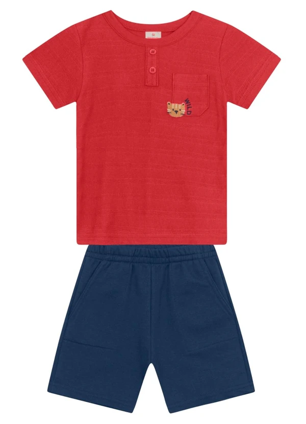 Brandili - Conjunto Infantil Menino de Tigre Vermelho 2