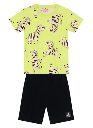 Brandili - Conjunto Infantil Menino de Zebra Verde - BRANDILI