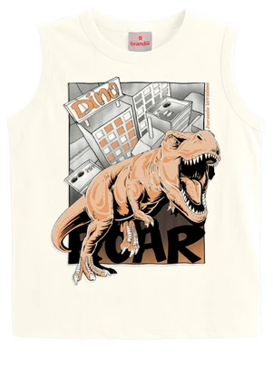 Brandili - Conjunto Infantil Menino Dinossauro Bege - BRANDILI