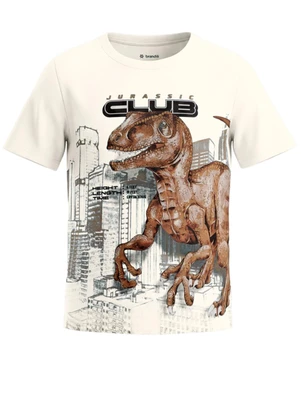 Brandili - Conjunto Infantil Menino Dinossauro Bege - BRANDILI