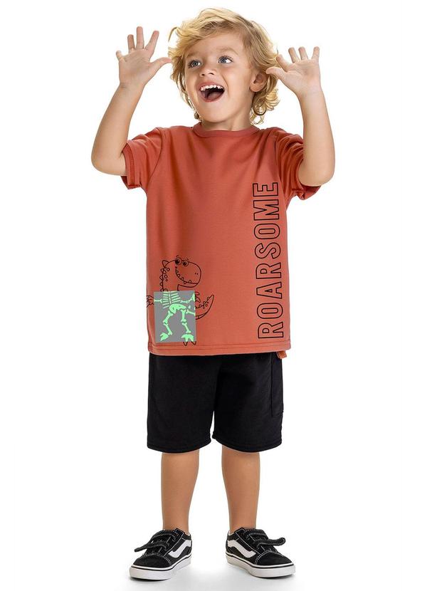 Kyly - Conjunto Infantil Menino Dinossauro Laranja