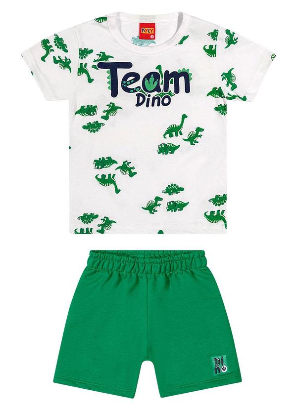 Kyly - Conjunto Infantil Menino Dinossauro Off White