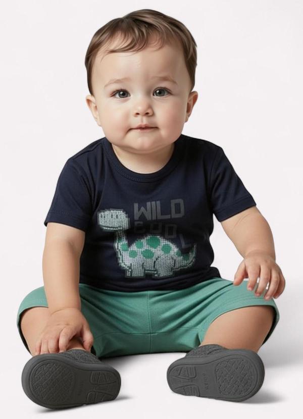 Kyly - Conjunto Infantil Menino Dinossauro Preto 2