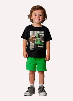Kyly - Conjunto Infantil Menino Dinossauro Preto - KYLY