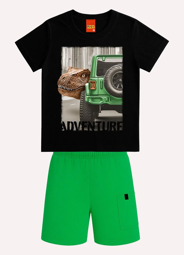 Kyly - Conjunto Infantil Menino Dinossauro Preto 2