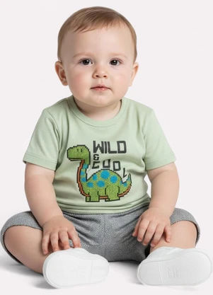 Kyly - Conjunto Infantil Menino Dinossauro Verde - KYLY