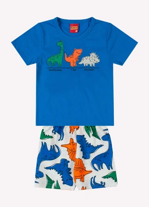 Kyly - Conjunto Infantil Menino Dinossauros Azul - KYLY