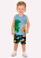 Kyly - Conjunto Infantil Menino Dinossauros Cinza - variação: Azul