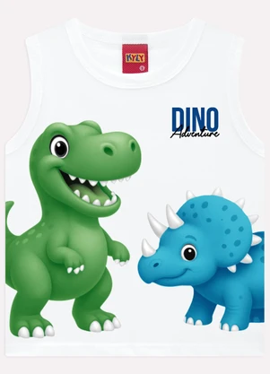 Kyly - Conjunto Infantil Menino Dinossauros Branco - KYLY