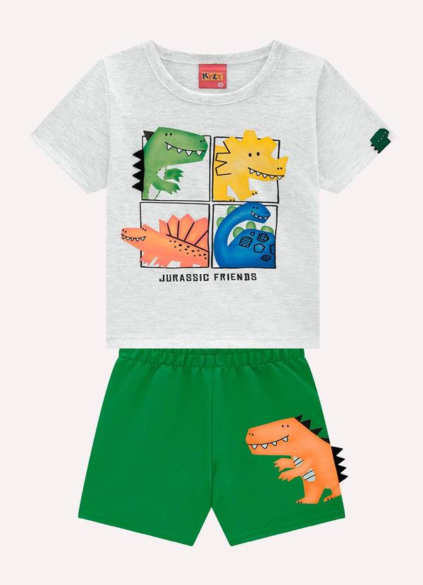 Kyly - Conjunto Infantil Menino Dinossauros Cinza 2